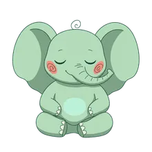 Condri elephant meditating